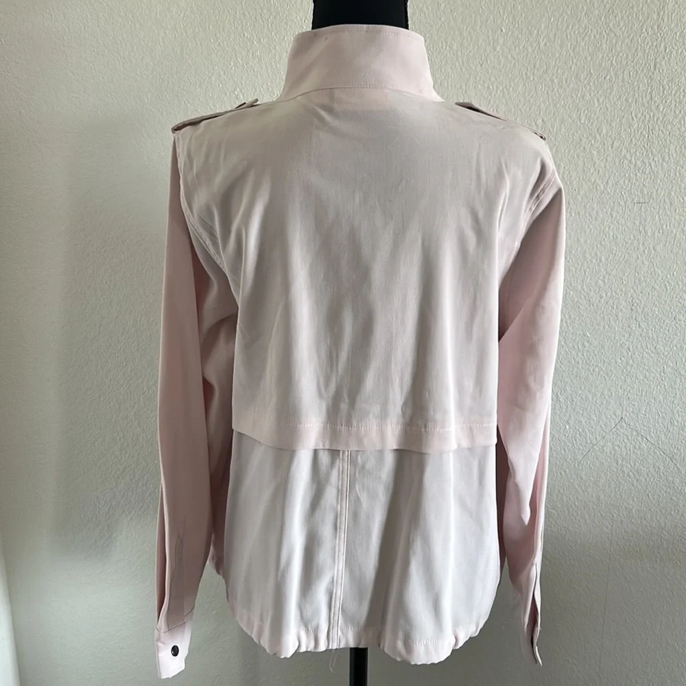 Belle by Kim Gravel Twill Utility Jacket in Pink Quartz Size Medium - Picture 9 of 12